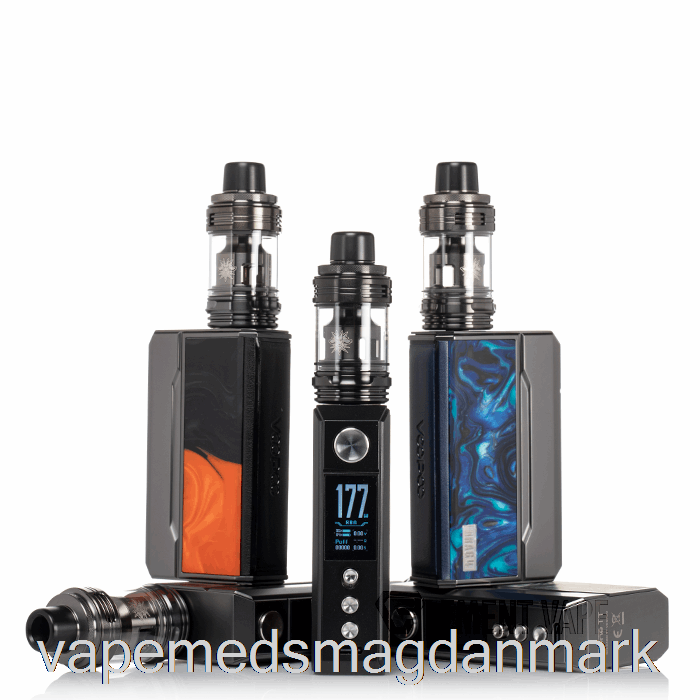 Vape Uden Nikotin Voopoo Drag 4 177w Startsæt Pistol Metal + Tropisk Orange